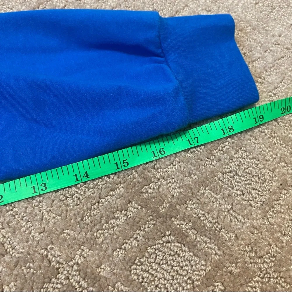 {ASOS} Blue Cropped Twist Crew Neck Long Sleeve Sweatshirt Style Top ~ Size 2 - Picture 12 of 15